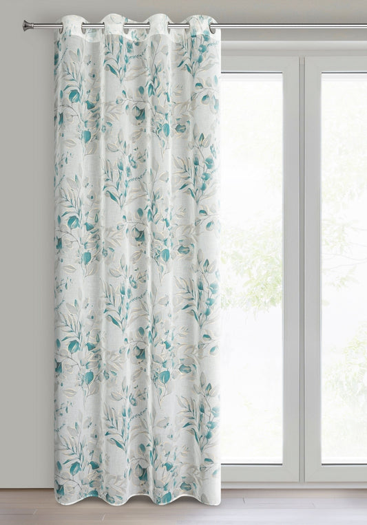 Gardine AIDA-Vorhang aus Etamine mit einem Blumen- oder Blättermotiven Ösen (2 St), halbtransparent, Etamine