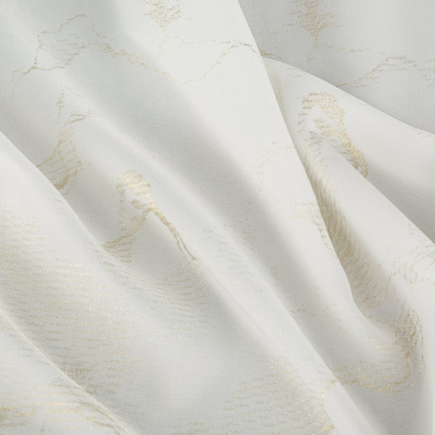 EMILI-Fertigvorhang aus Chiffon, verziert mit einem Marmordruck,(2er Set),140 x 250 cm große Ösen/Kreise