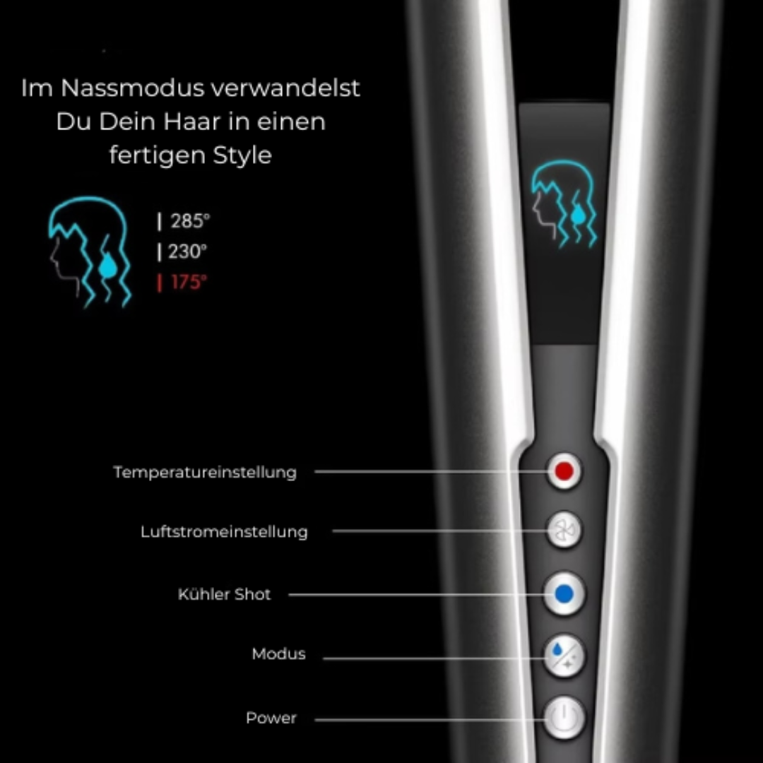 BB "Amorstrait" - Haarpflegegerät für schonendes Trocknen und Glätten