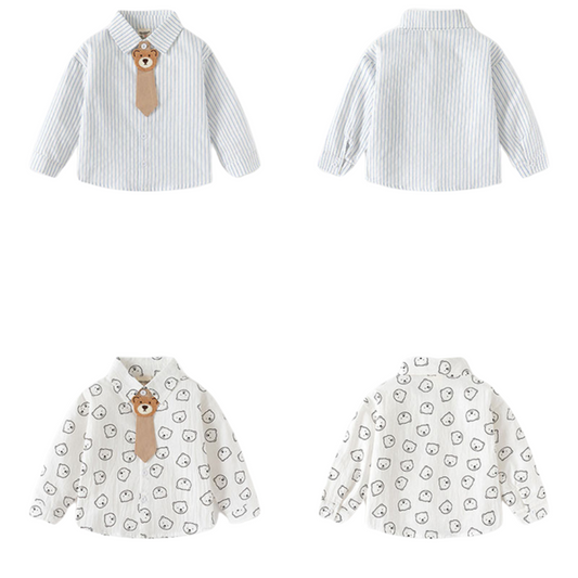 BB Babybluse mit Teddy-Bär-Krawatte